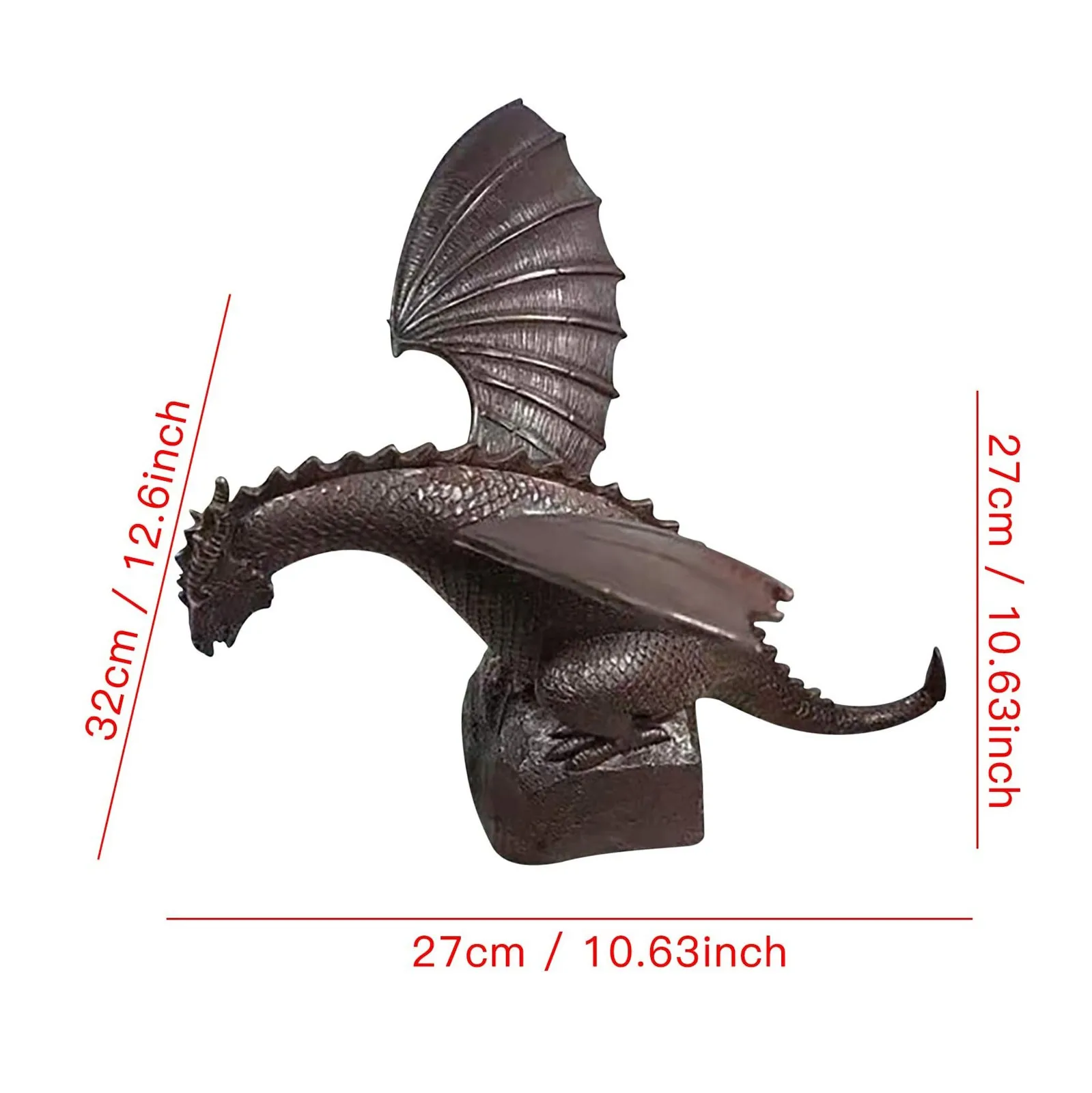 

Garden Dragon Statue Fountain Dragon Painted Resin Solid Resin Waterscape Sculpture Decoration Garden Art Decorative Artwork