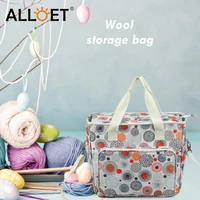 14x18cm knitting bag organizer yarn storage case printing knitted wool diy craft crochet sewing tools household handbag gift