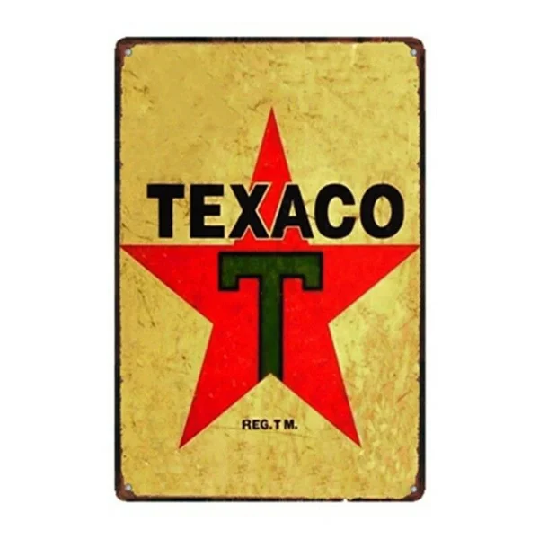 

Metal Tin Sign Texaco Oil Bar Tavern Home Vintage Poster Cafe Art