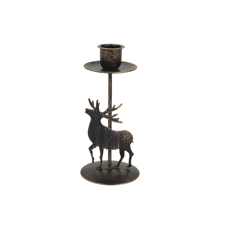1 Pc Creative Candlestick Festive Candle Holder Reindeer Heart Star Atmosphere Maker Table Adornment Easter Christmas Eve Decor | Дом и сад