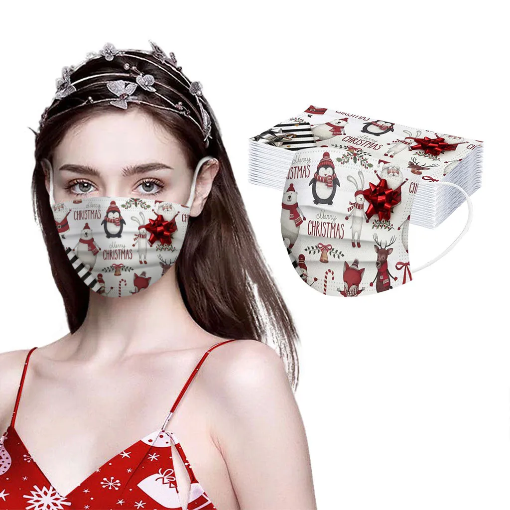 40 # маски для рождественской вечеринки взрослых Одноразовые Высококачественные