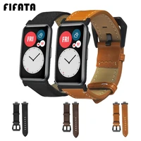 fifata for huawei watch fit strap smart watch band bracelet replacement leather wrist strap for huawei fit wristband accessories