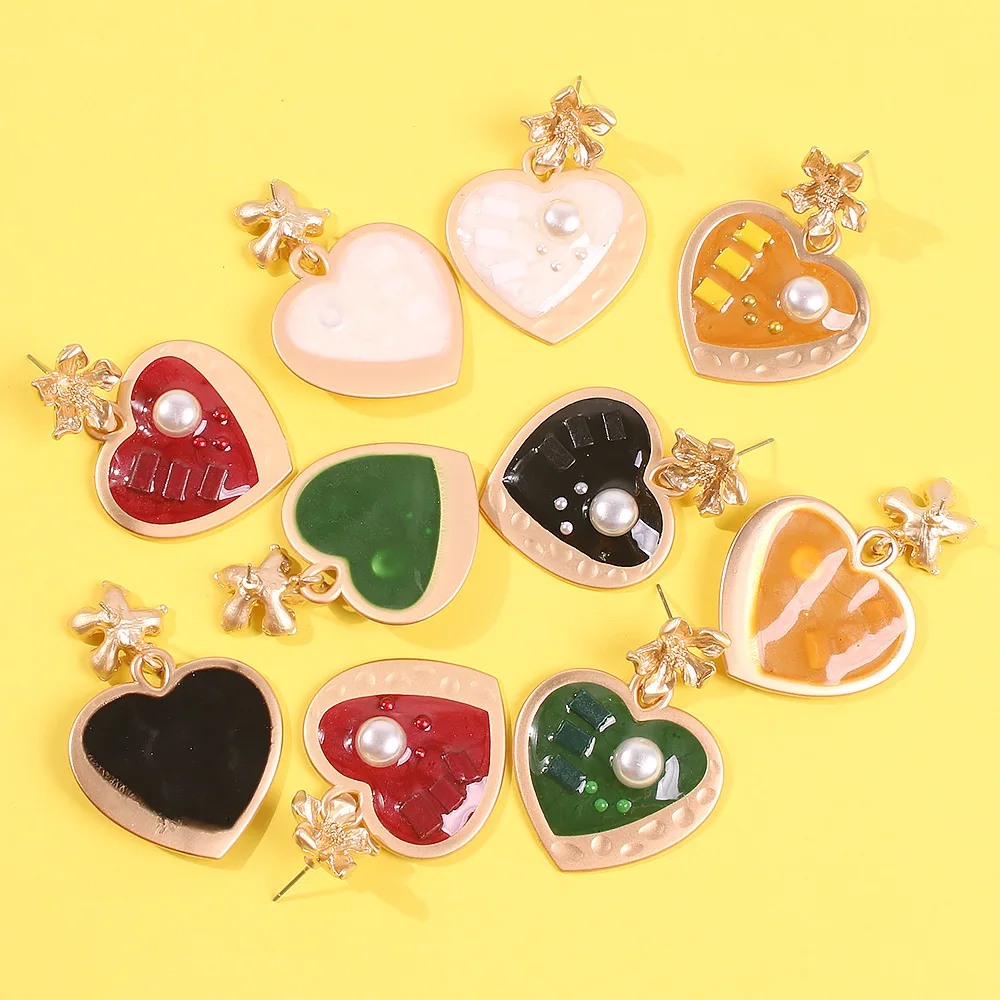 DIEZI панк стиль модные свисающие серьги в виде масляного сердца для женщин женские