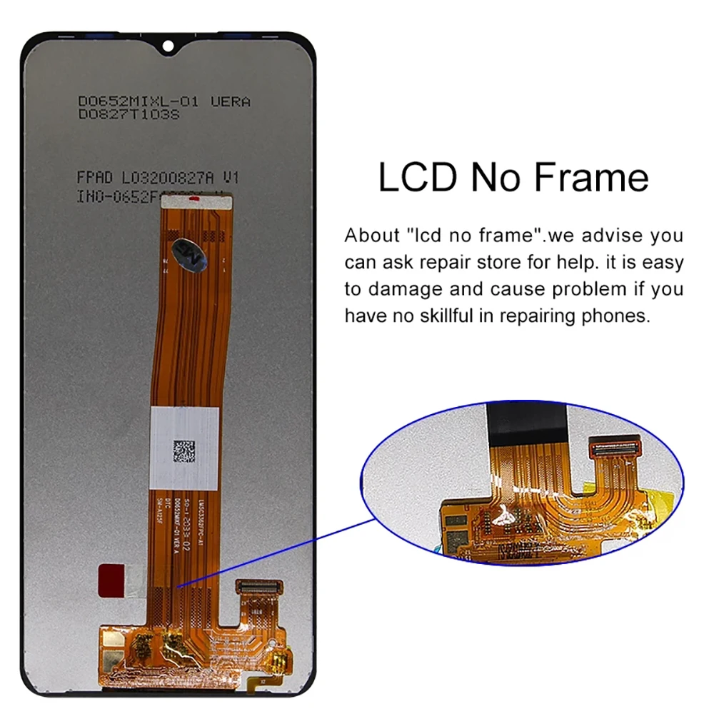 Pantalla t&aacute;ctil Original para Samsung Galaxy A12, piezas de repuesto de digitalizador LCD, 125F, A125M-3