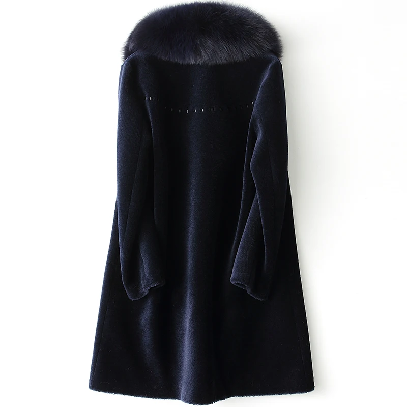 Зимняя куртка пальто с натуральным мехом женские меховые и куртки воротником из