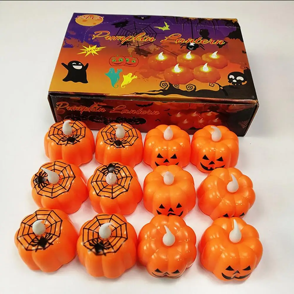 1 шт. Хэллоуин Тыква светодиодный светильник Электронный ing Свеча Ночной