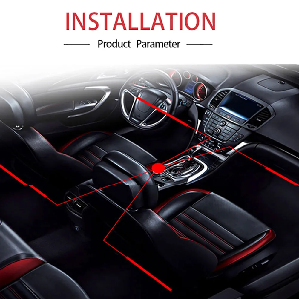 4 в 1 Автомобильный интерьер красочный RGB Напольный СВЕТОДИОДНЫЙ светильник USB