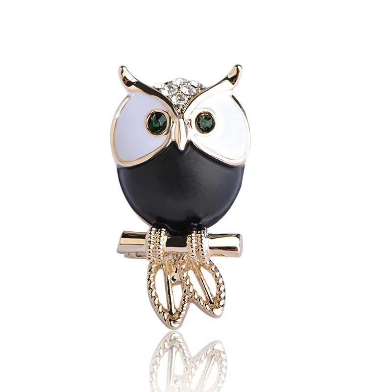 Женская/Мужская брошь Blucome в виде мини совы аксессуар для свитера шарфа с