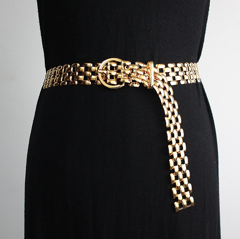 

Strap with Dress Windbreaker Female luxury Fashion Belt Simple European style Fashion Decoration Jeans Accessories Metal