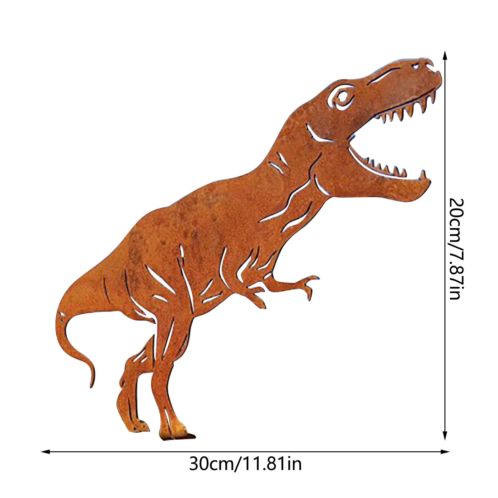 

Dinosaur Yard Decorative Pation Silhouette Outdoor Metal Jurassic Statue Art Decor Stakes Tyrannosauru Rex Stegosauru Triceratop