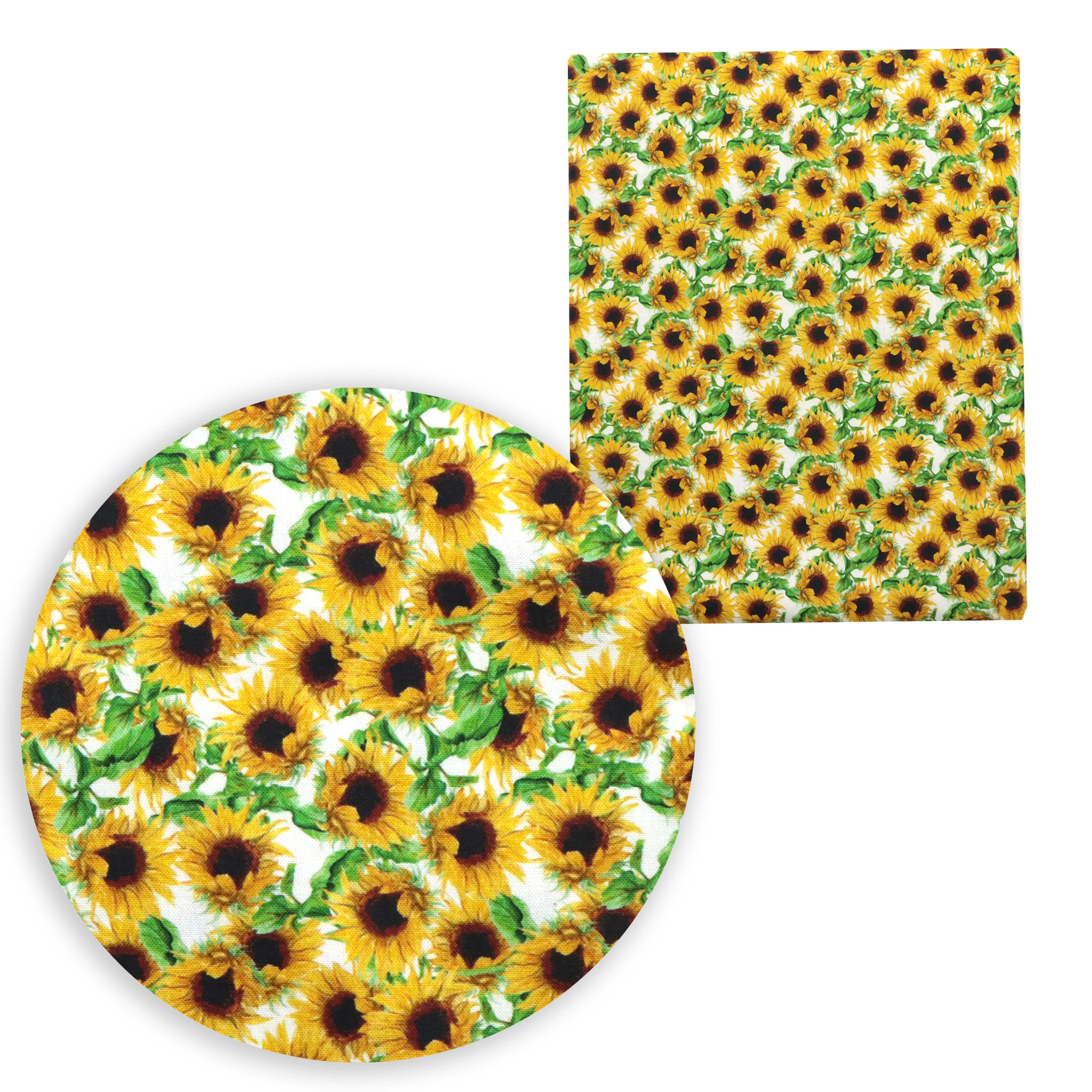 Цветок подсолнуха 100% хлопковая ткань для ткани детский домашний текстиль шитье