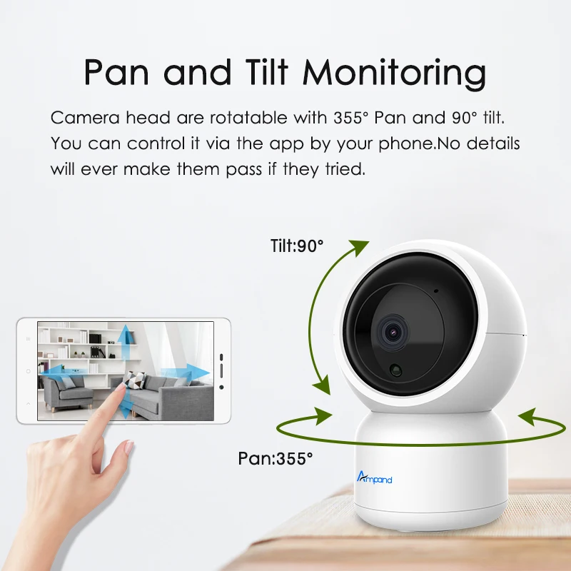 Камера видеонаблюдения Full HD сетевая инфракрасная мини камера с функцией