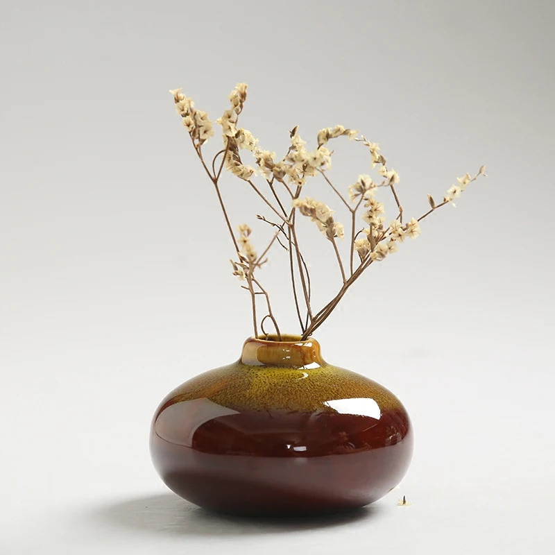 Винтажная креативная керамическая ваза небольшого размера Настольная