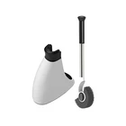 Щетка-скребок для уборки, чистящая щетка из нержавеющей стали для уборки в ванной комнате, Набор держателей для туалетной щетки