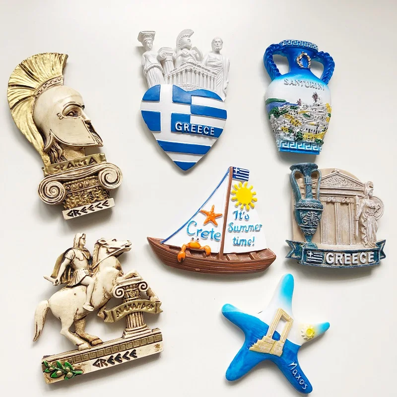 Греческий креативный Пейзаж Туристический Мемориальный холодильник магнит 3D