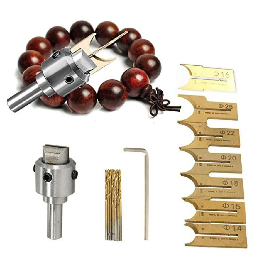 

Premium Beads Drill Bit Carbide Ball Blade Woodworking Milling Cutter Molding Tool Buddha Beads Router Drills Bit Set