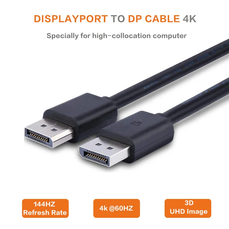 Кабель DisplayPort 1 2 разрешение dp-dp 4K 60 Гц адаптер HDR для видео ПК ноутбука ТВ DP к кабелю