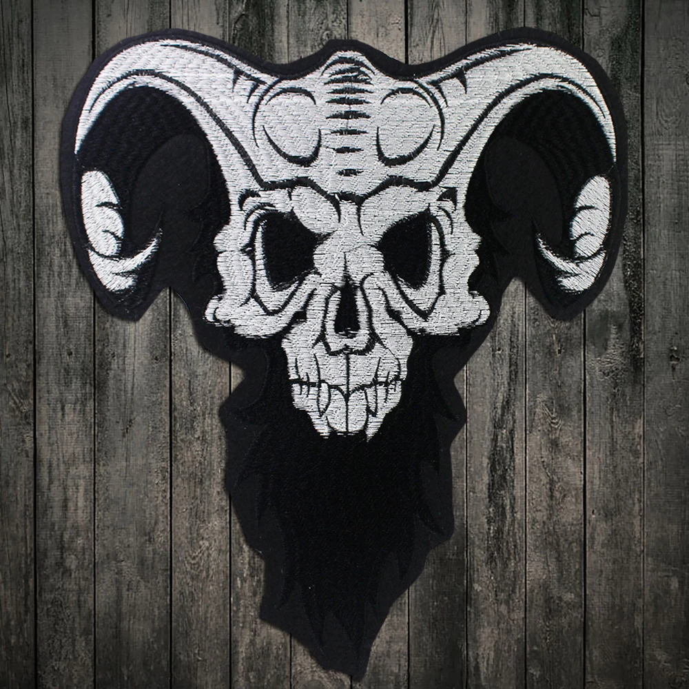 Большой мотоцикл патч железа на вышитые байкерские нашивки с полосками для