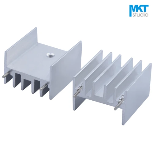 

10Pcs White 25*23*16mm Aluminum Cooling Fin Radiator Heat Sink With Pins For TDA7294 L298 ICs