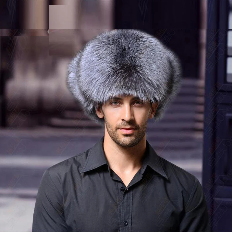 

2021 faux fur fox fur fisherman hat men middle-aged and elderly warm winter fur imitation raccoon fur cotton hat