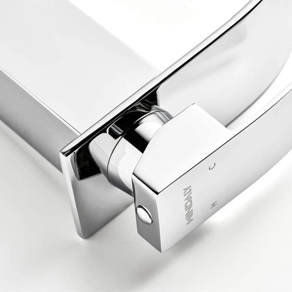 

Bathroom Faucet Waterfall Sink Faucet Brass Single Handle Bathroom Sink Faucet with Deck Plate (Chrome)