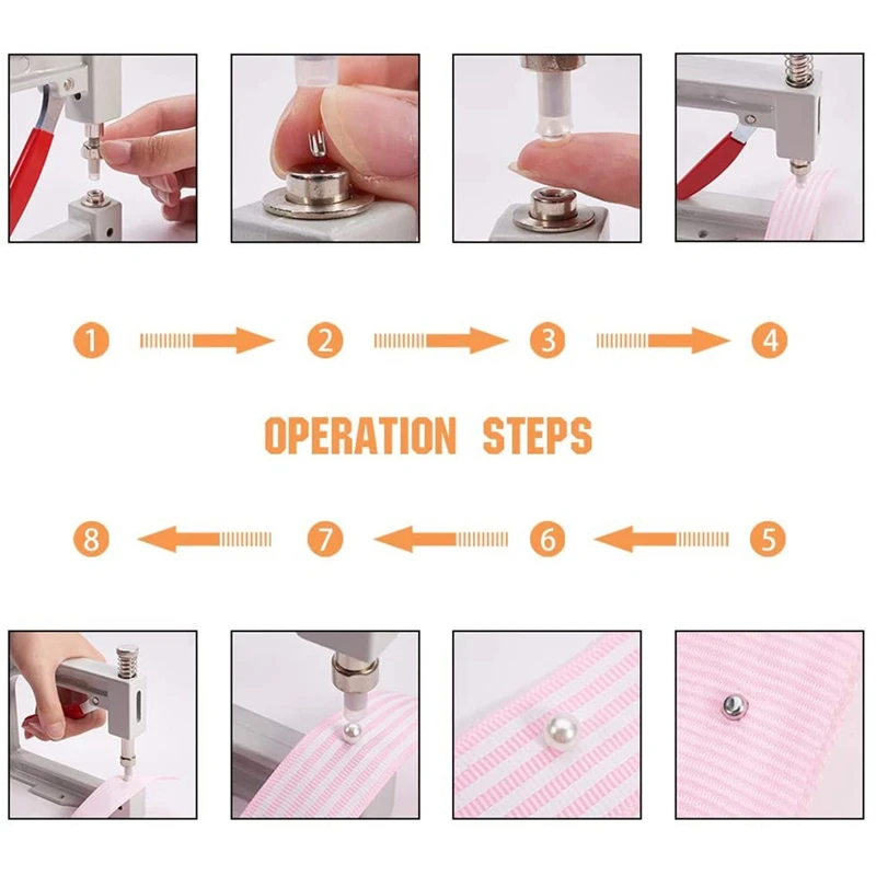 

1Set Manual Nailed Bead Machine Clothing Pearl Cap Bead Rivet Craft DIY Knitting Hat Tools Repair Sewing Tool Set