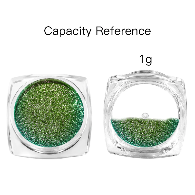 Голографическая зеркальная полировальная пудра в форме четырех лилий