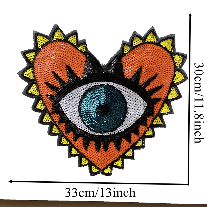 Патчи с блестками в форме сердца 33 х30 см 3 цвета | Дом и сад