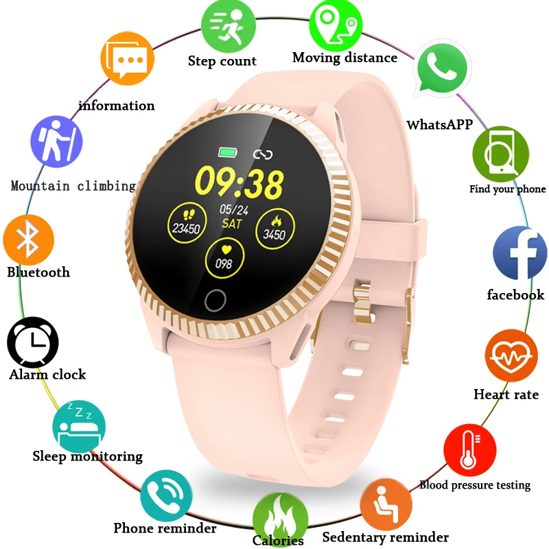

LIGE Women Smart watches men Waterproof Sports Smartwatch Running Heart Rate Monitor Blood Pressure Functions For Android IOS