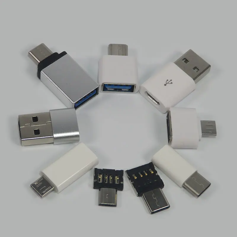 Адаптер конвертера OTG с разъемом типа C Мама на micro USB Папа мама 3 0 мама|Кабели