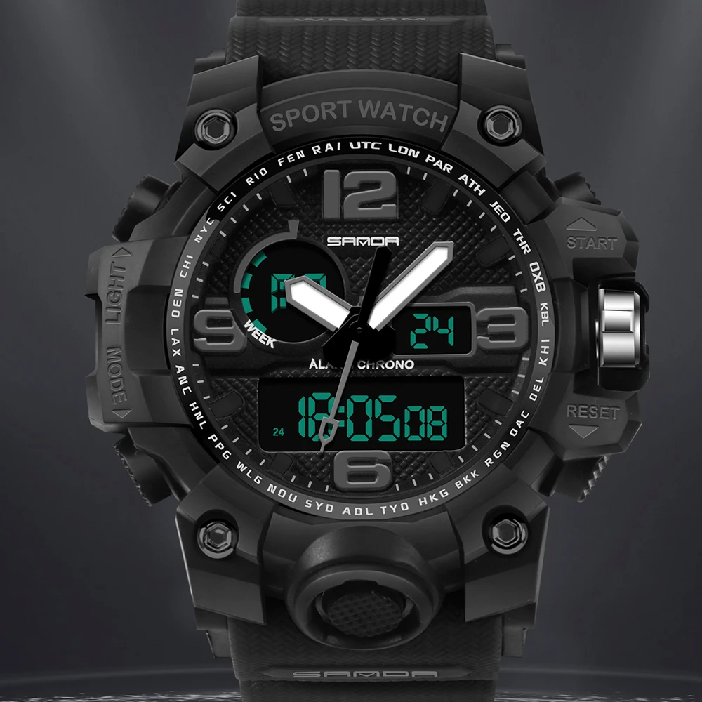 SANDA спортивные цифровые модели ретро военные водонепроницаемые женские пары