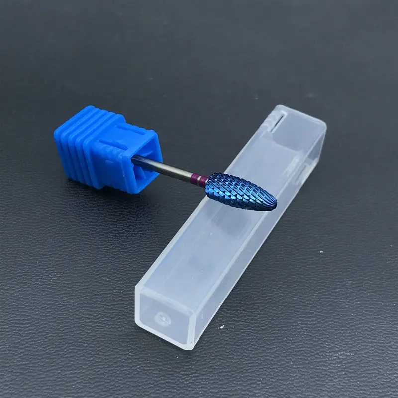 Синие вольфрамовые карбидные нано сверла с нанопокрытием для маникюра