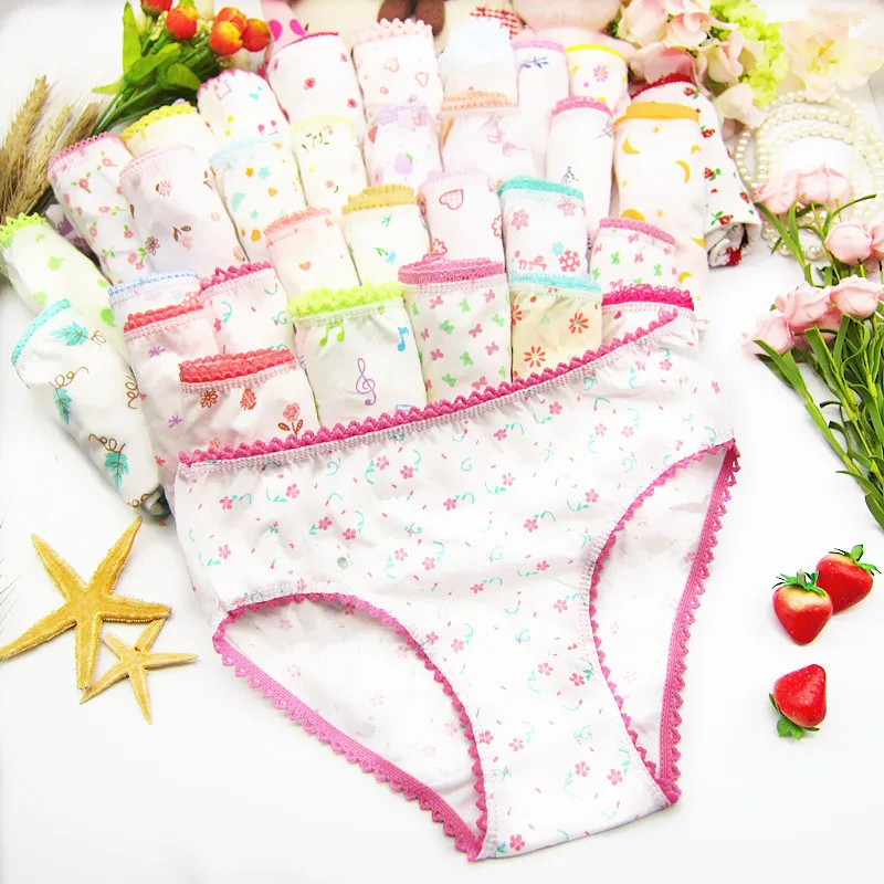 5Pcs Baby Kids Underwear Girls Cotton Panties Girls Briefs 1-12 Years