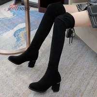 slim boots sexy over the knee high women snow boots womens 2021 new fashion autumn winter thigh high boots shoes woman