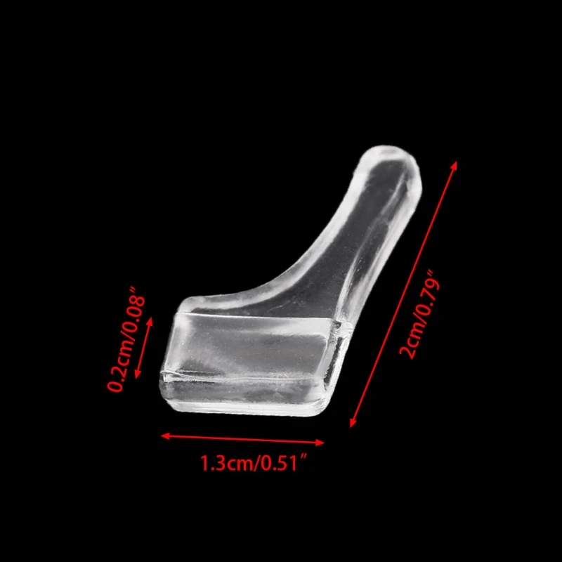 10 пар прозрачных ушных крючков для очков нескользящий ПВХ держатель дужек Мягкий