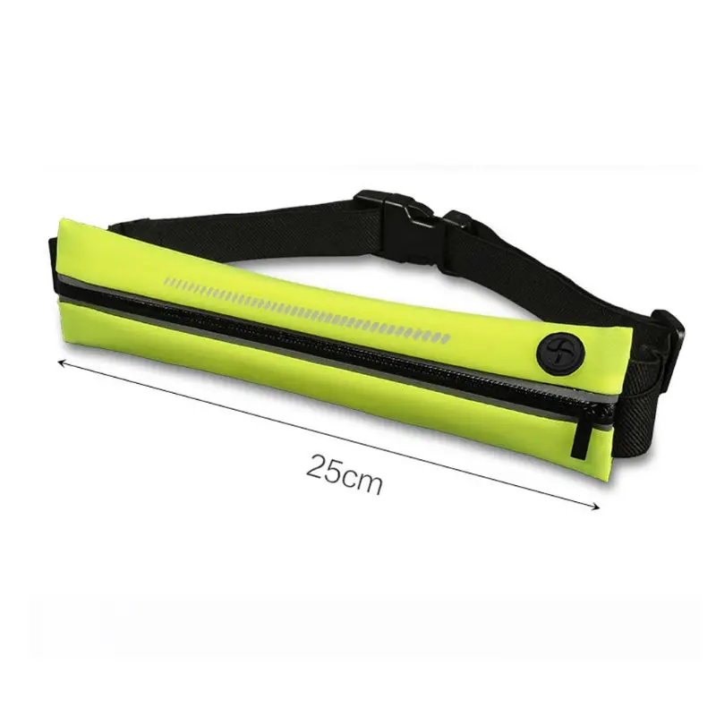 

Running Pouch Runner 2 Pockets Waist Pack Reflective Strip Adjustable Belt for Men Women Sport Outdoor Gym 20CA