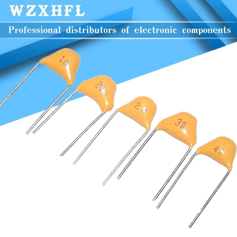 

100pcs 50V Multilayer ceramic capacitor P=5.08mm 10pF 15pF 20pF 22pF 30pF 33pF 47pF