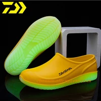 daiwa 2022 non slip rubber waterproof ankle boots for men autumn outdoor luminous plastic fishing water wading shoe for fishing
