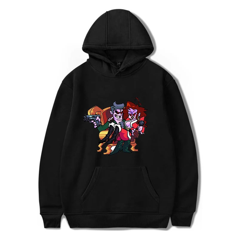 

100% хлопковая пятничная ночь Funkin модный осенний мультяшный женский костюм толстовки для отдыха молодежный с капюшоном в стиле хип-хоп панк