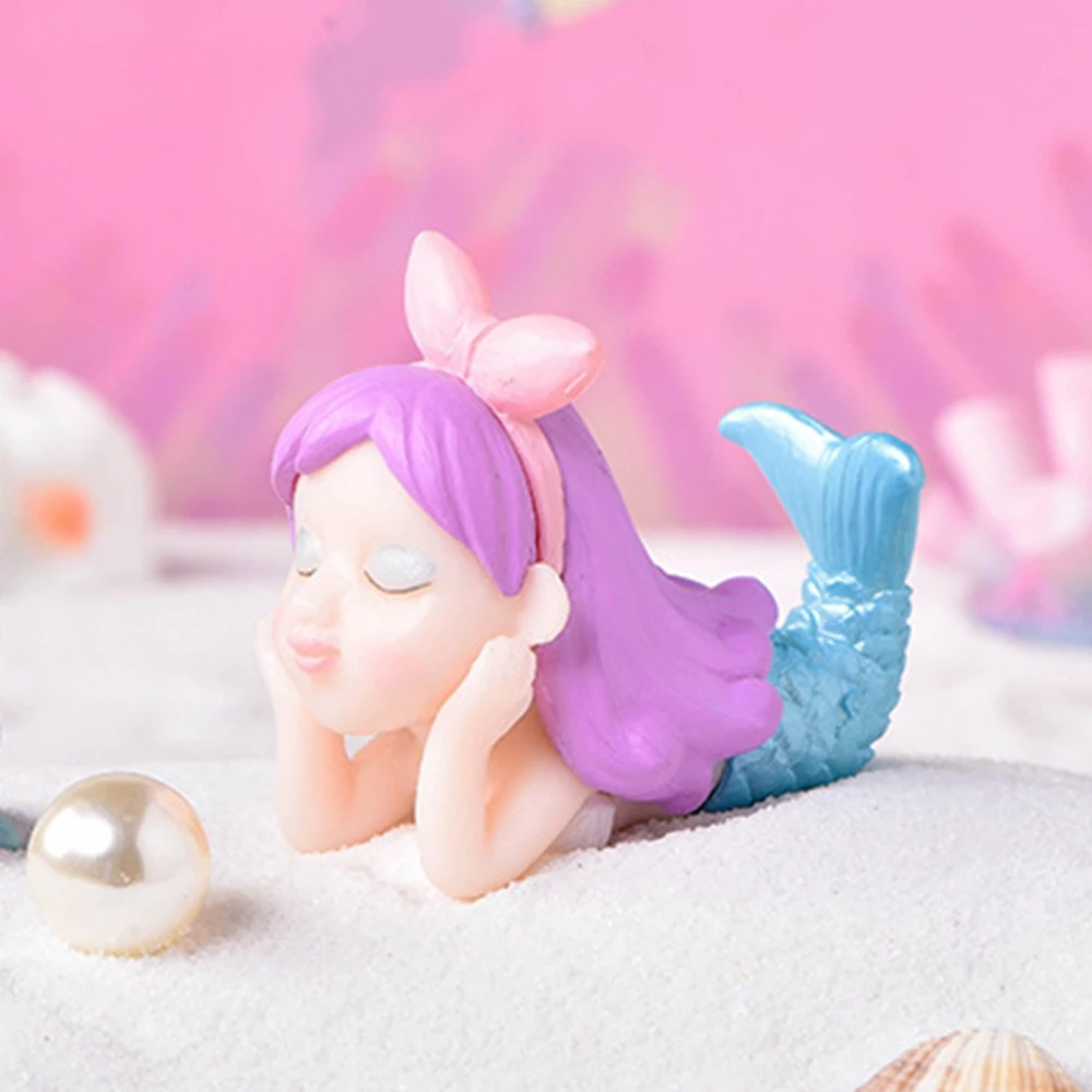 

Cute Mermaid Micro-landscape Decoration DIY Aquarium Mini Statue Creative PVC Home Ornaments Decorative Crafts Accessories