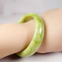 natural green jade bangle bracelet genuine hand carved fine charm jewelry fashion accessories amulet for men women gifts
