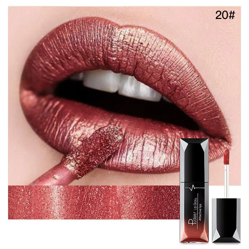 Waterproof Liquid Lip Gloss Metallic Matte Lipstick For Lips Cosmetic Sexy Batom Mate Tint Makeup Lasting 24Hours Levr | Красота и