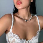 Женское Ожерелье с жемчужинами, колье-чокер в стиле барокко с жемчужинами, колье-чокер в стиле панк с переключателем и застежкой, ювелирное изделие, 2021