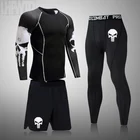 Мужское термобелье для бега, комплект нижнего белья, Спортивная компрессионная одежда, спортивный костюм для мужчин, облегающий комплект для фитнеса и бега