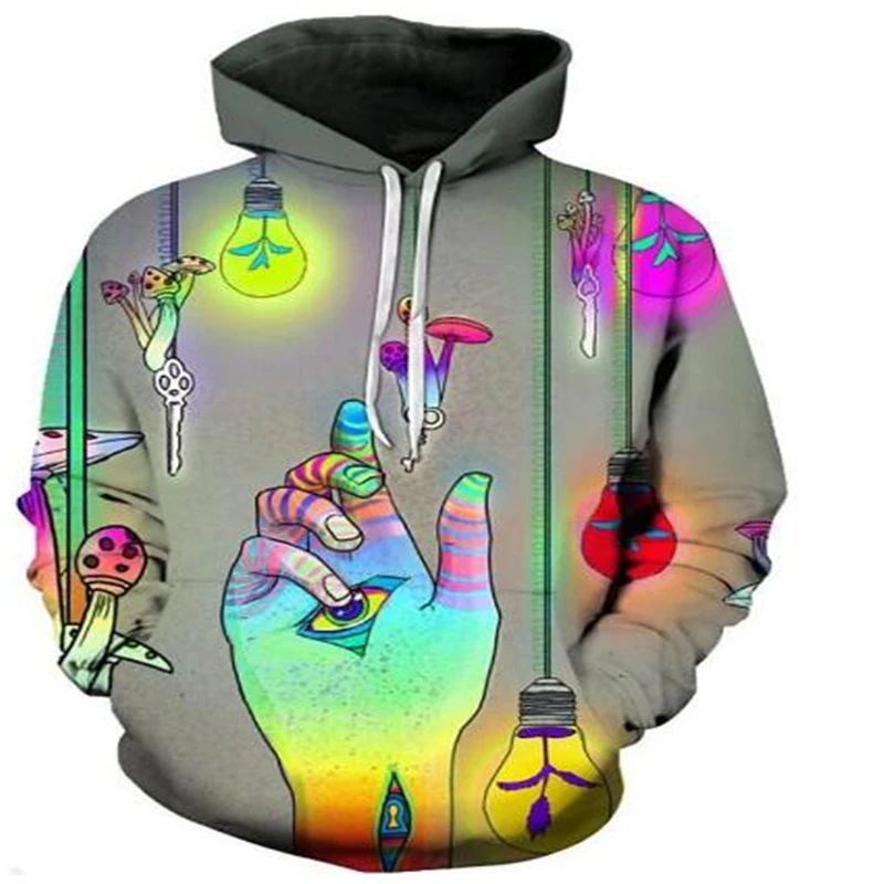 

New Arrival Harajuku Colorful World Hoodie 3D Printing Pullover Sweatshirt Hip Hop Long Sleeve Streetwear