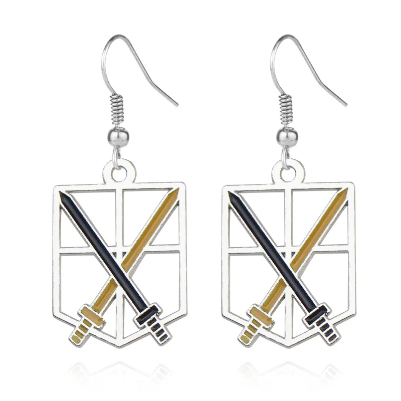 

HJ357 Anime Earrings Jiyuu no Tsubasa Earings For Women Men Cosplay Jewelry Accessories Kids Gifts Girls