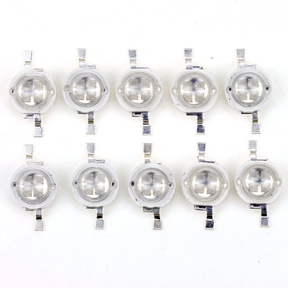 Günstig 5W Vier Core Lichter 100 Stücke 45mil High Power Super Helle Licht LED Lampe Perle Reinem Kupfer Stent Taschenlampe Lampe Wulst