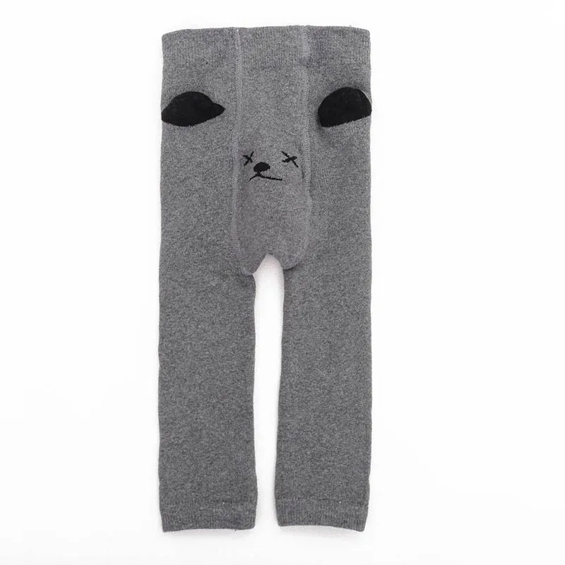 6-12 Months gray Плотные теплые колготки для маленьких девочек; Мягкие хлопковые колготки с рисунком животных; колготки для малышей; теплые детские колготки; сезон осень-зима; Sokken - Цвет: 6-12 Months gray