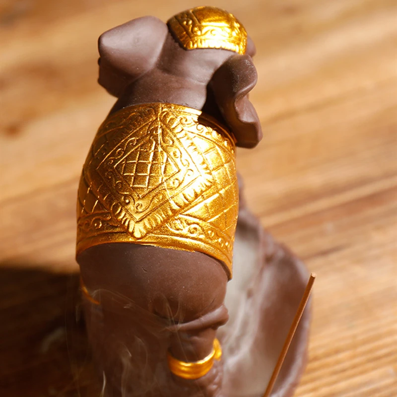 Новый керамический золотой слон подставка для благовоний ароматерапии печь