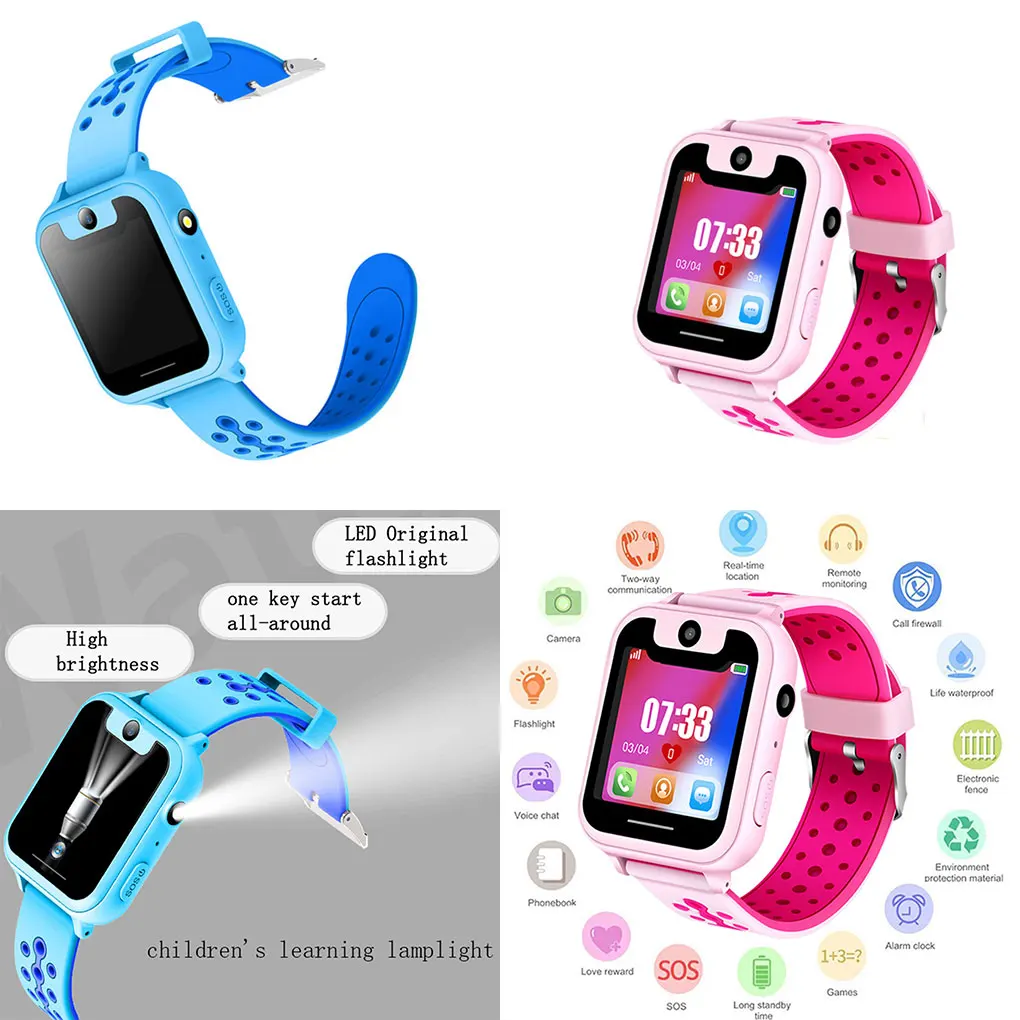 Детские Смарт часы S6 LBS с кнопкой SOS вызовом определителем местоположения